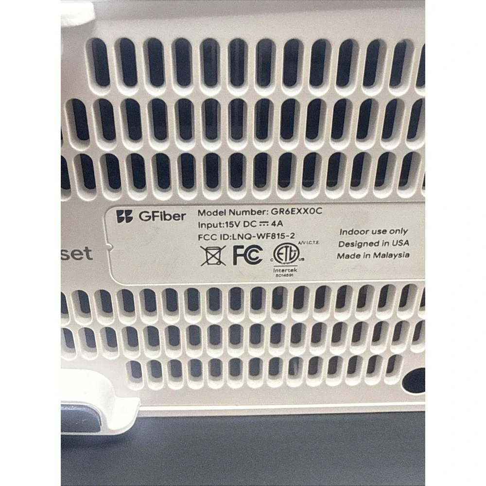 Google Fiber Wi-Fi Combo 6E Router 5-Port 6GHz GR6EXX0C & Mesh Extender GFEX310
